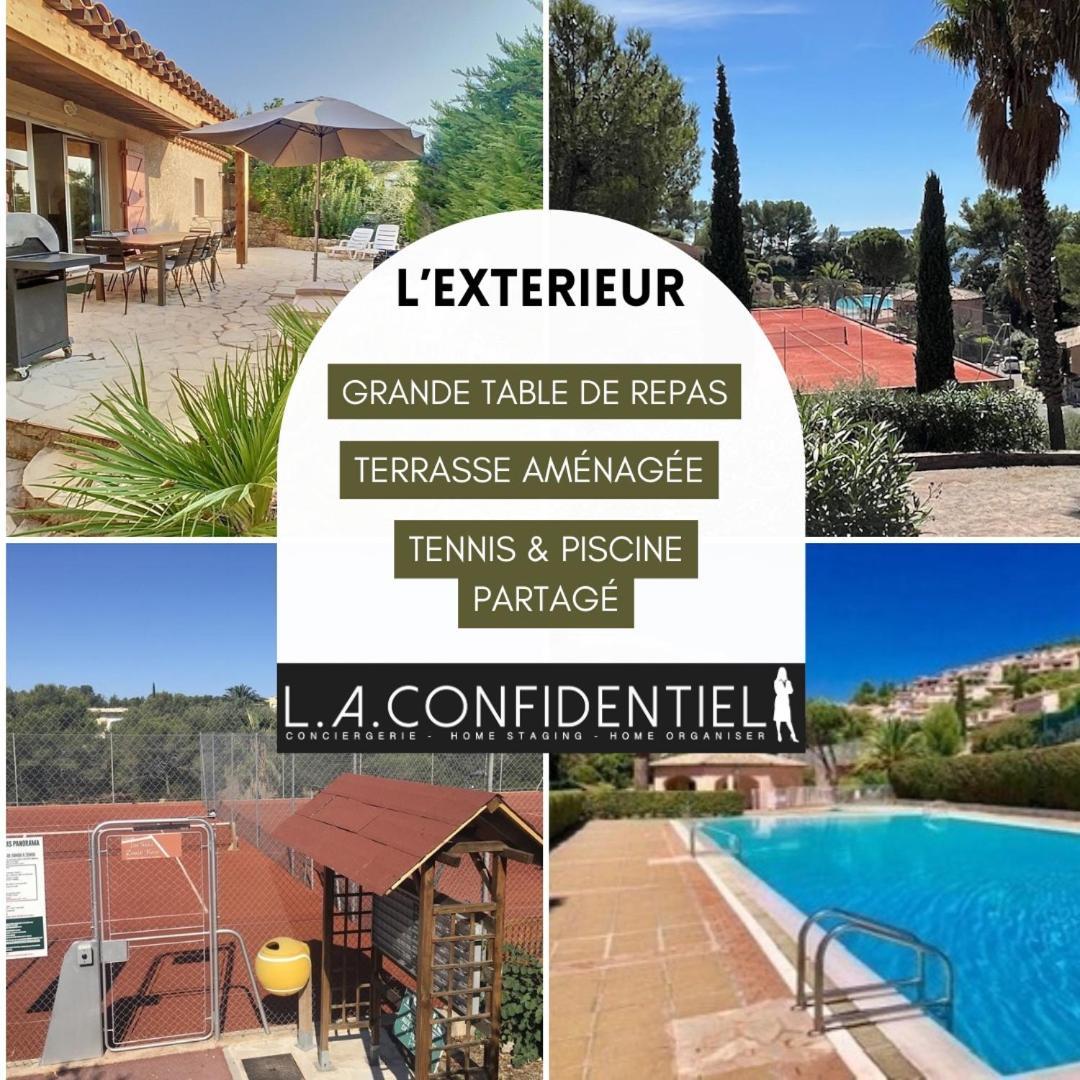 10 A 12 Pers Famille Amateurs Randonnee Boulouris Panorama Saint Raphael Tennis Piscine Partage Eksteriør bilde